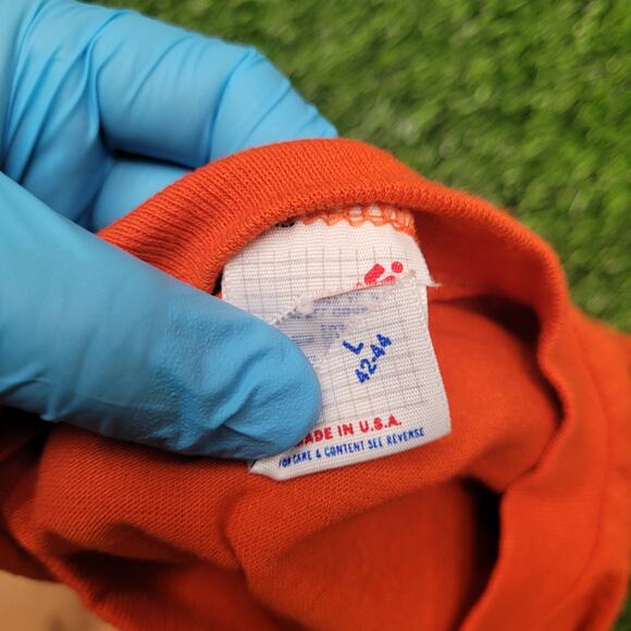 Vintage 80s Jerzees Blank T-Shirt Mens Large USA Made Single-Stitch - Picture 5 of 6